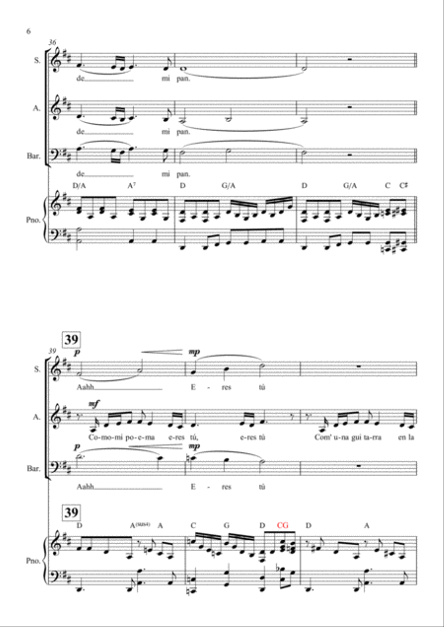 Eres Tu/touch The Wind Eres Tu/touch The Wind 3-Part scores gallery preview page 6
