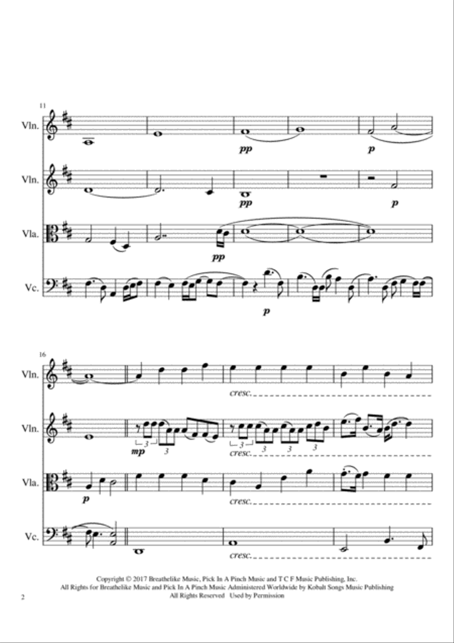 Never Enough String Quartet scores gallery preview page 2