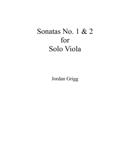 Sonatas No.1 and 2 for solo viola image number null