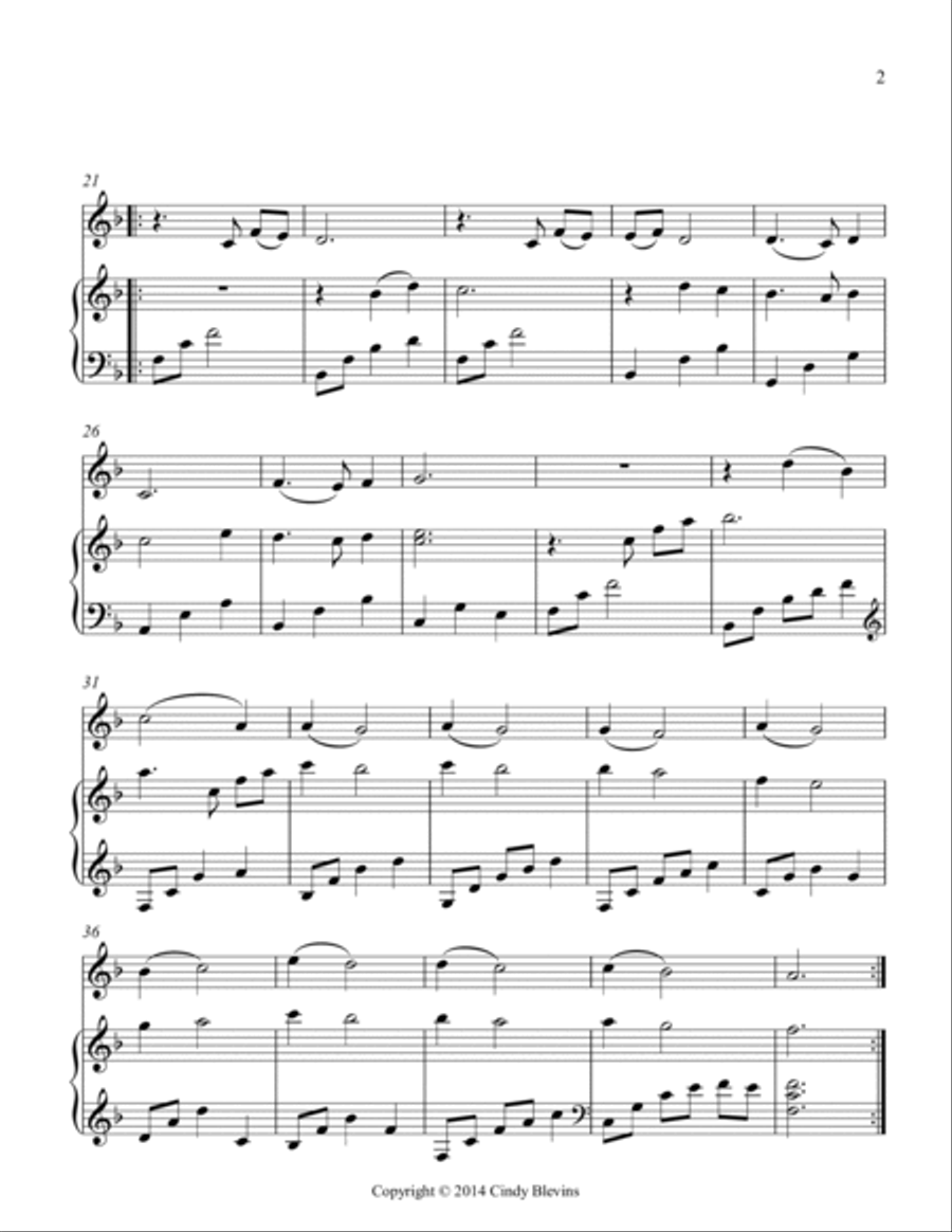 Pieces of Heaven, for Harp and Violin String Duet scores gallery preview page 3