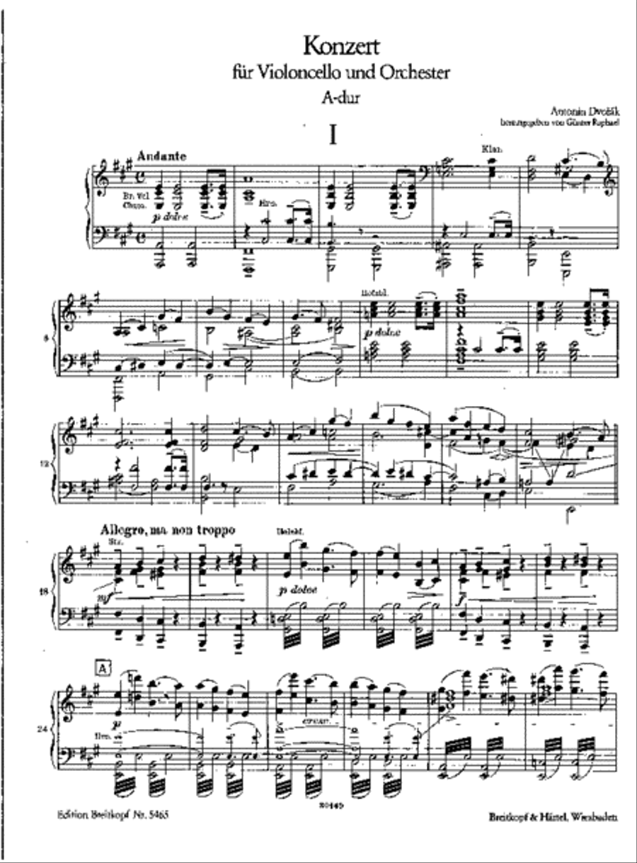 Violoncello Concerto in A major Piano Accompaniment scores gallery preview page 2