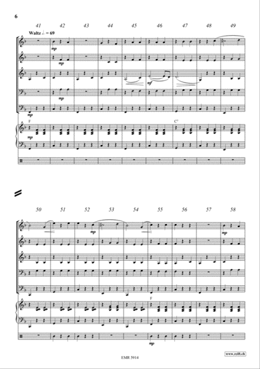 Rosen Aus Dem Suden Brass Band scores gallery preview page 6