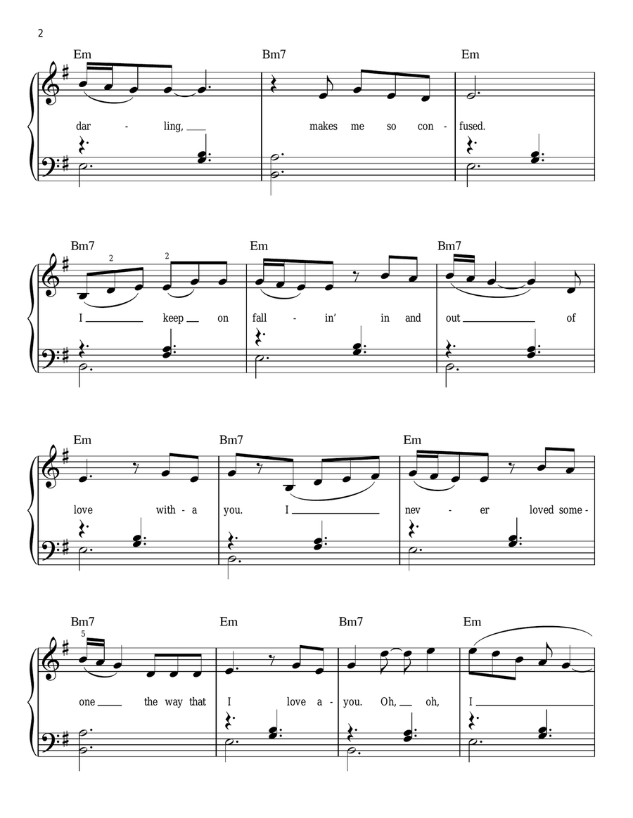 Fallin' Easy Piano scores gallery preview page 2