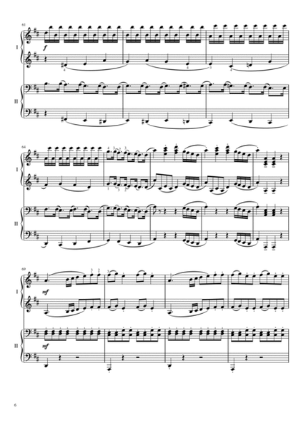 Mozart - Sonata for Piano Four-Hands in D major, K.381/123a - 1st Mov Original With Fingered image number null