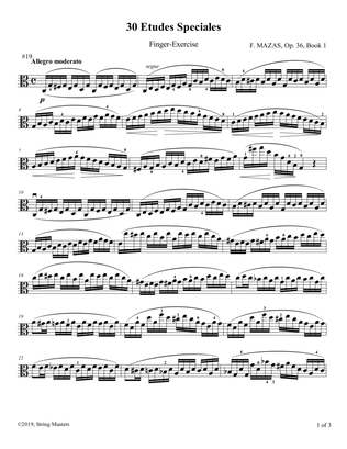 Mazas, Etudes for Viola Op 36, Book 1, No.19