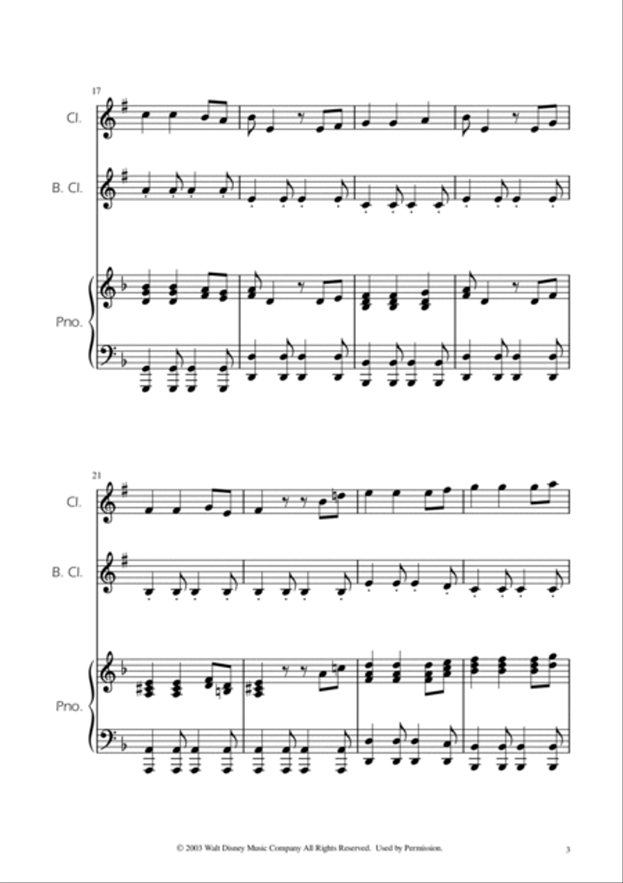 He's A Pirate Clarinet Duet scores gallery preview page 3