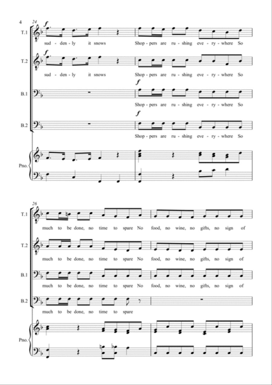 The Nutcracker Song TTBB scores gallery preview page 4