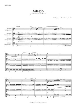 Andante from Piano Concerto No. 21 by Mozart for Baritone Sax Quartet