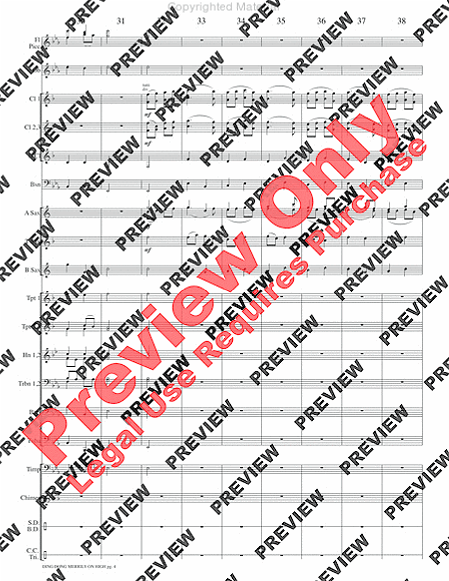 Ding Dong Merrily on High Concert Band scores gallery preview page 7