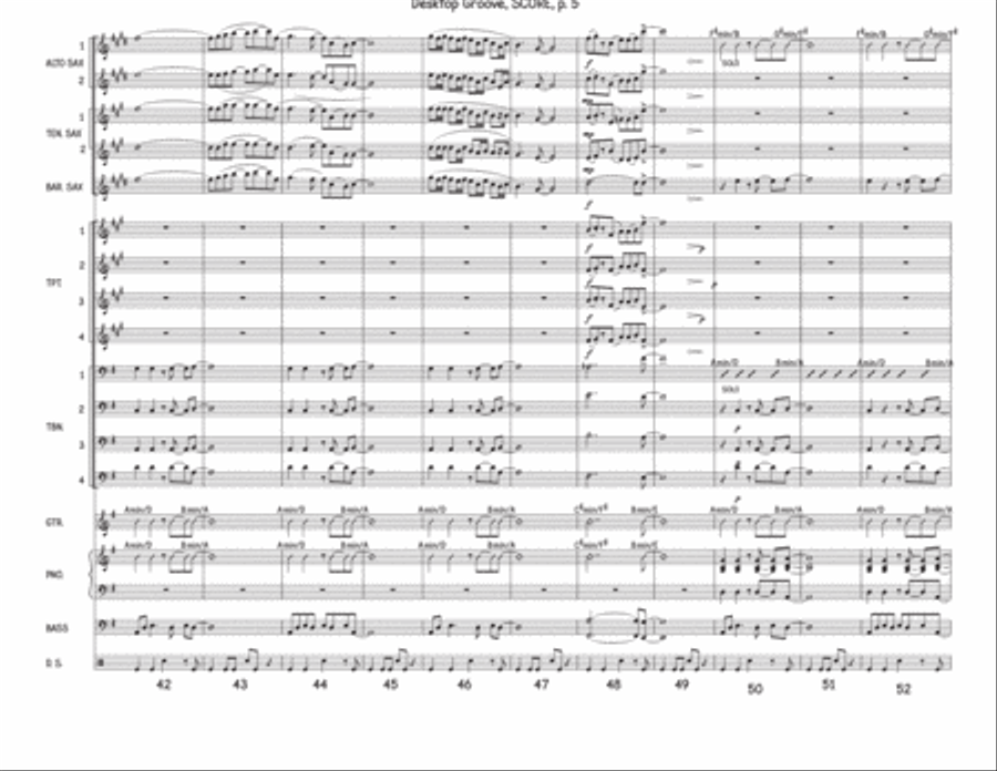 Desktop Grove for big band Jazz Ensemble scores gallery preview page 5