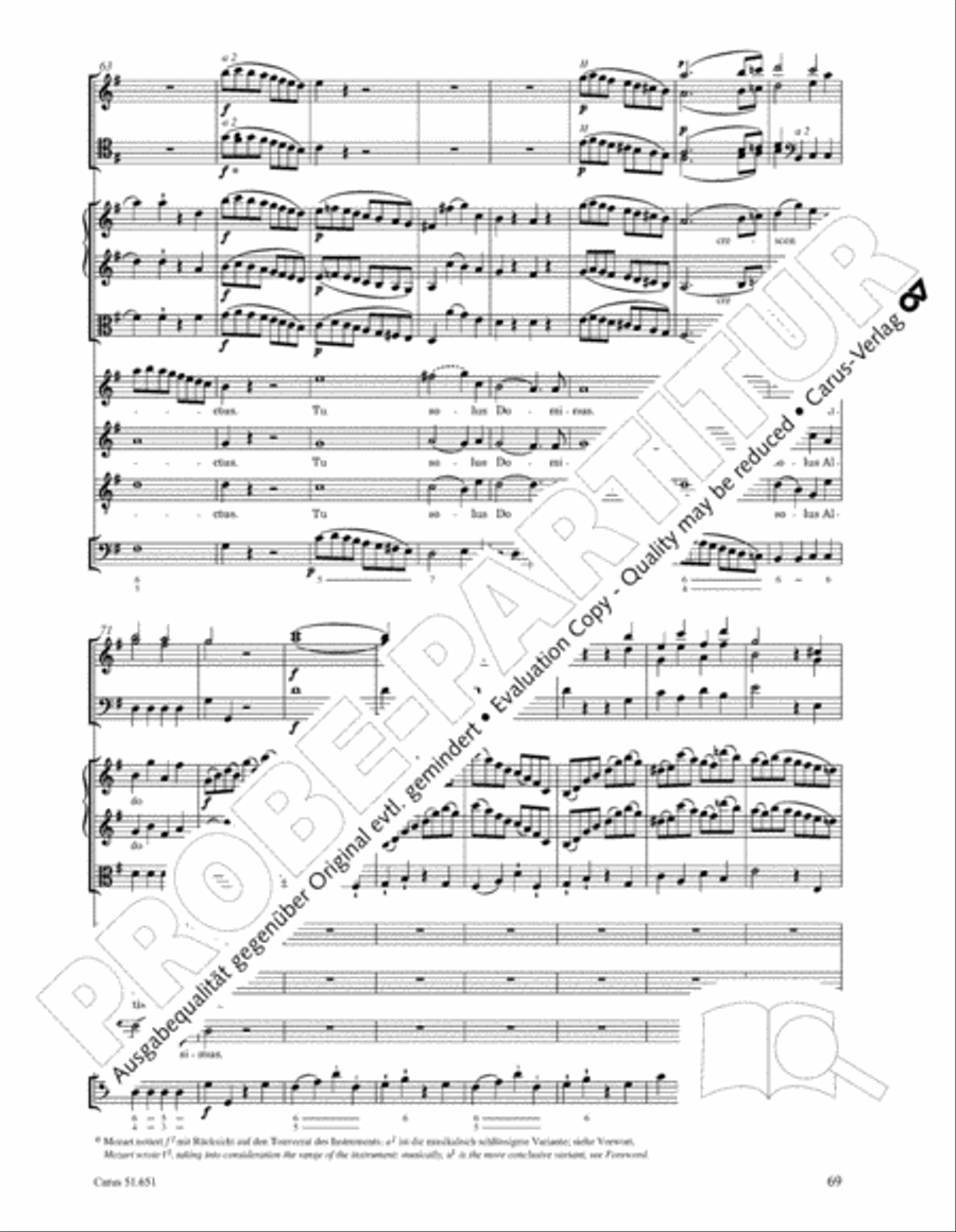 C Minor Mass, K. 427 (Missa in c KV 427) 4-Part scores gallery preview page 85