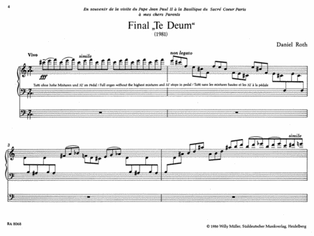 Final "Te Deum" for Organ