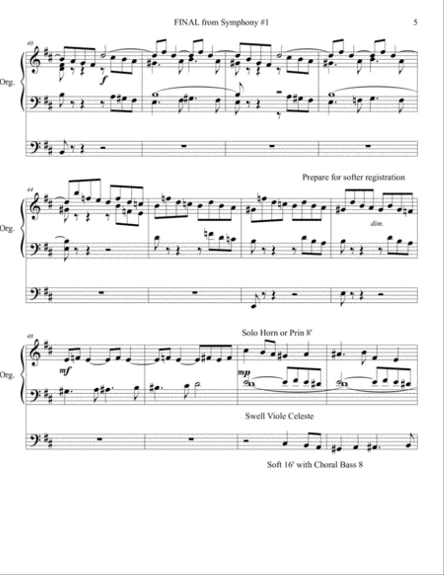 Toccata by Louis Vierne (ABRIDGED for Postlude) ORGAN Organ Solo scores gallery preview page 5