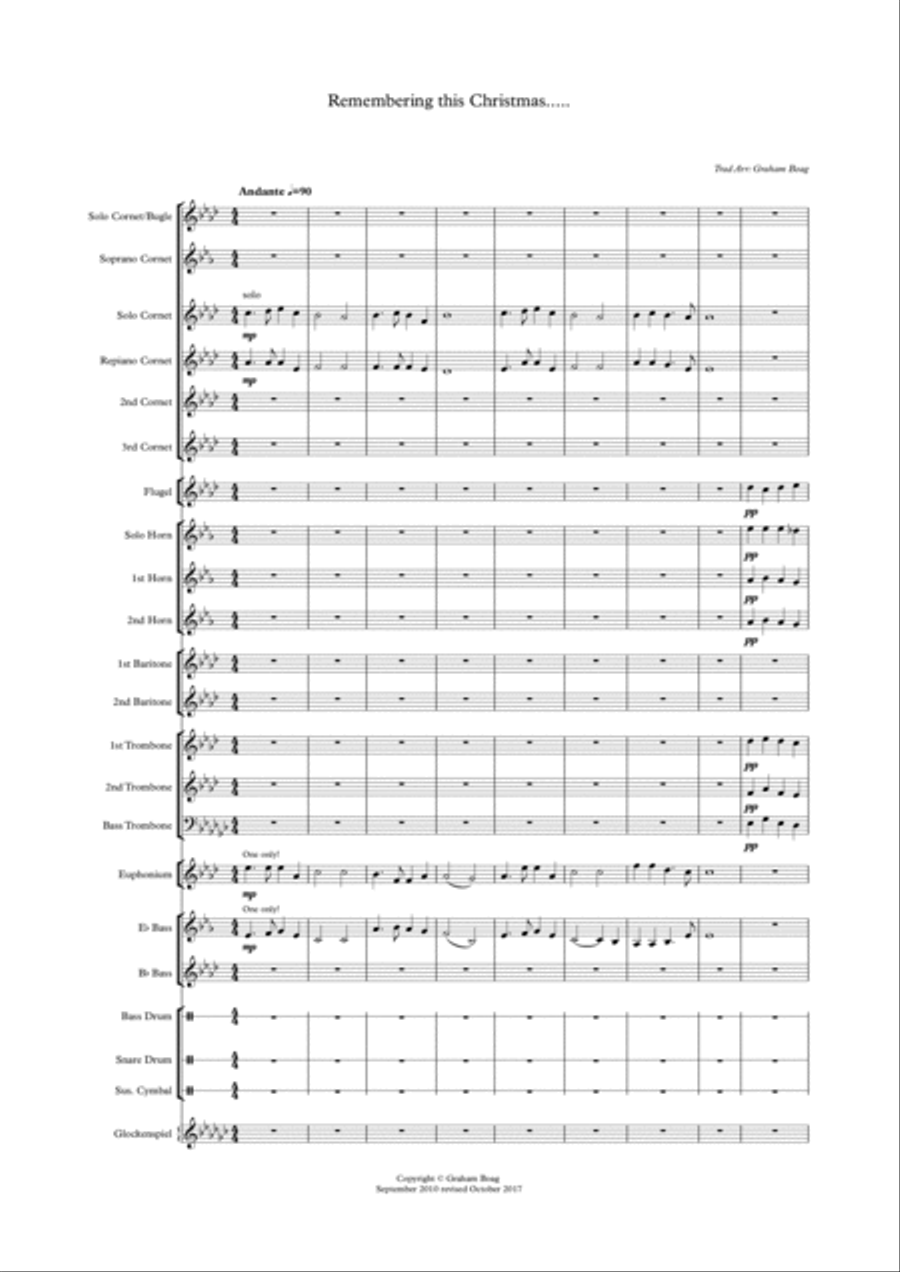 Book cover for Remembering this Christmas.... for Brass Band