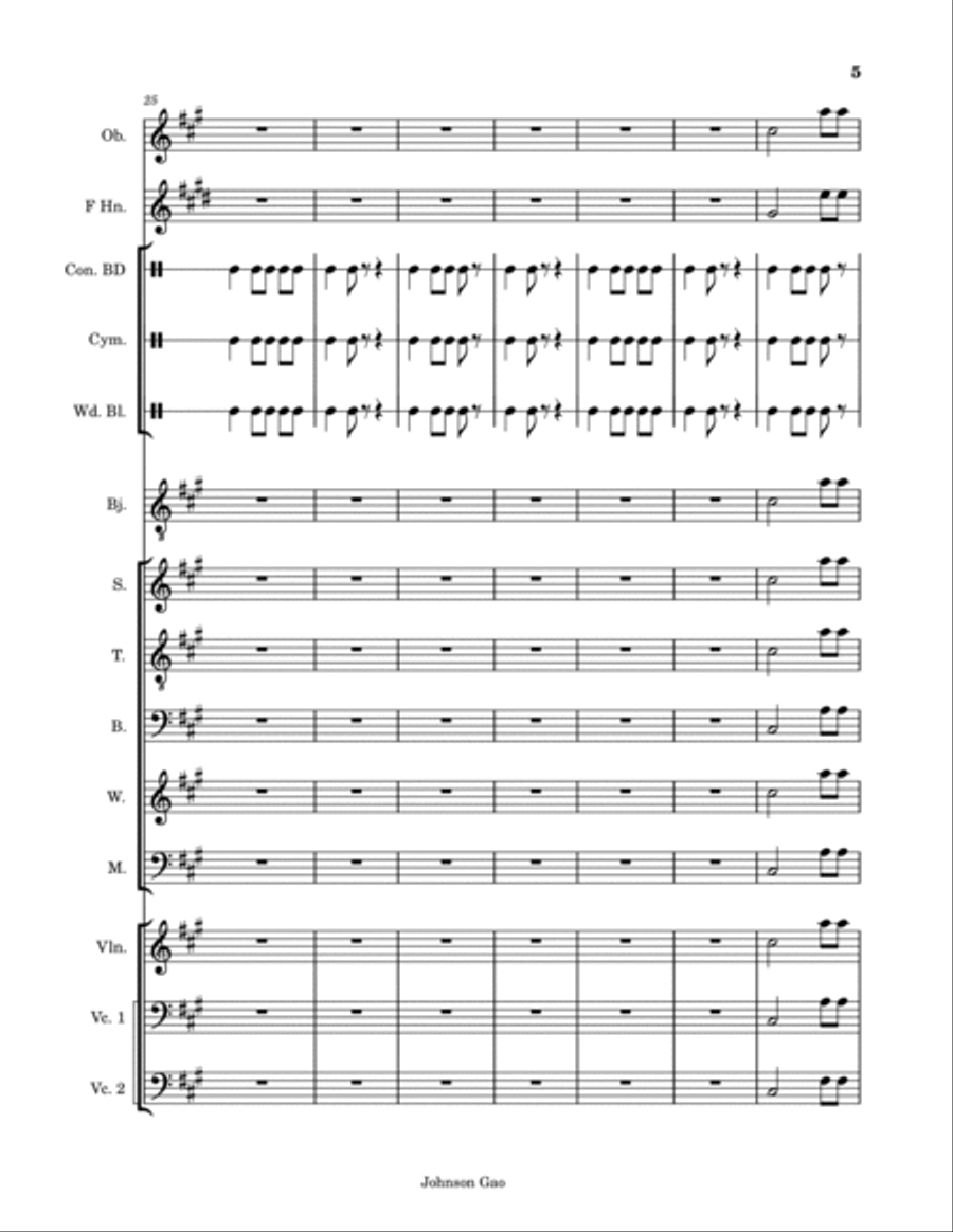 大風歌. The Great Wind Song (Liu Bang's Poem) Choir scores gallery preview page 5