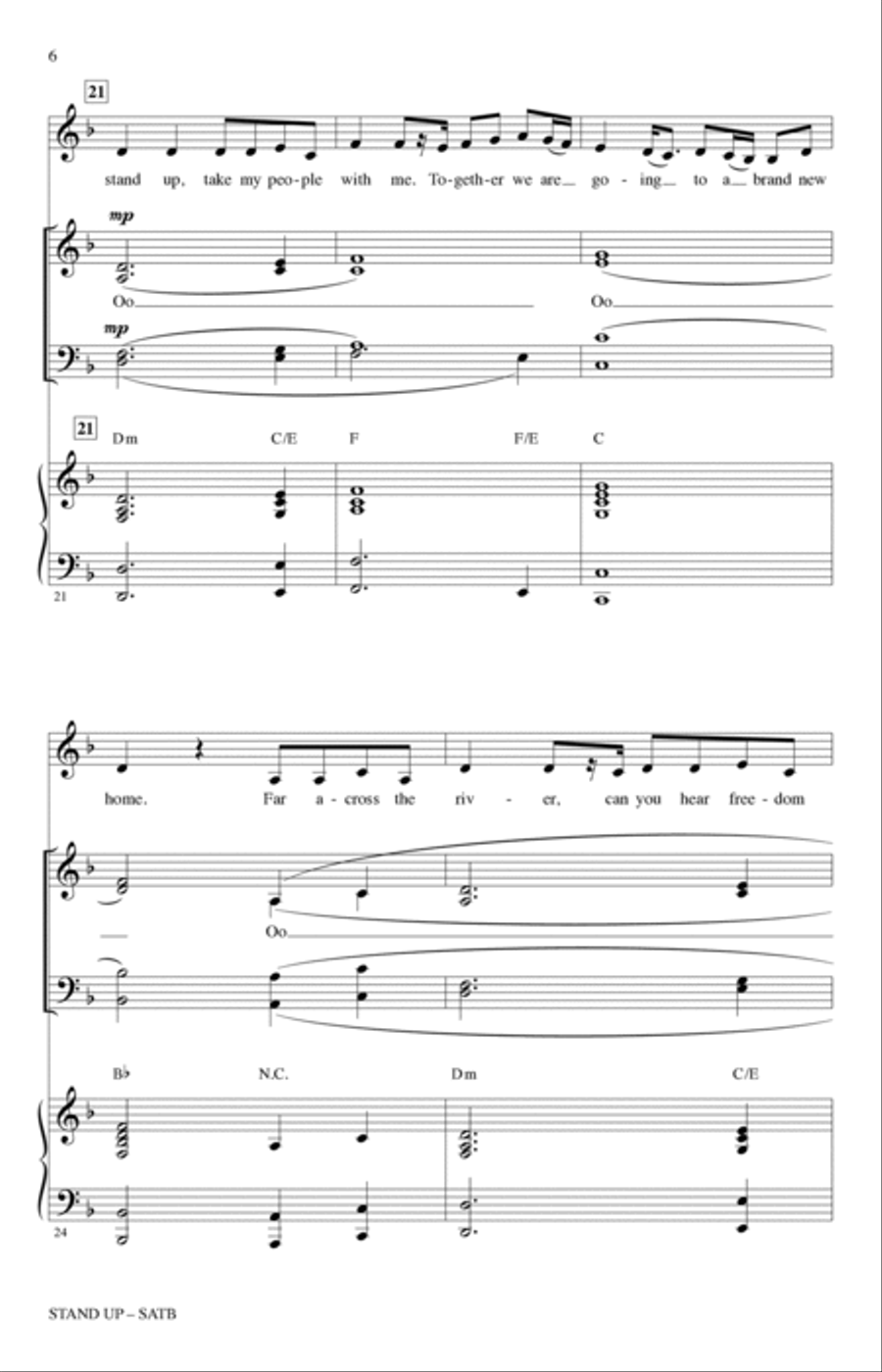 Stand Up (from Harriet) (arr. Mac Huff) 4-Part scores gallery preview page 5