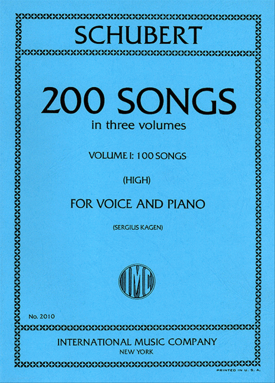 200 Songs in three volumes High Voice scores gallery preview page 1