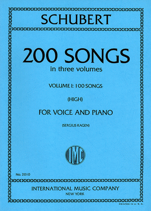 Book cover for 200 Songs in three volumes