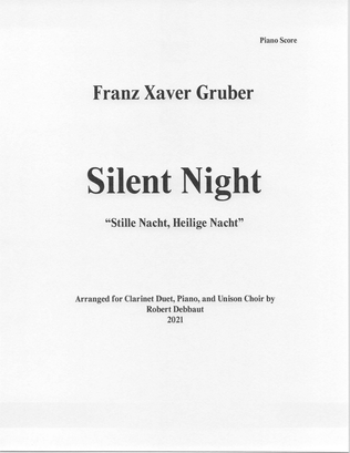 Silent Night for Clarinet Duet and Piano (F. X. Gruber)