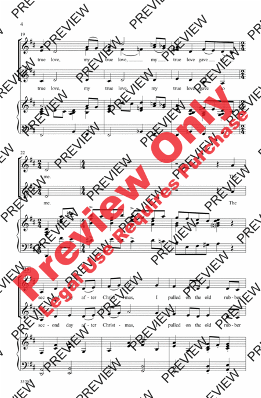 The Twelve Days After Christmas Women's Choir scores gallery preview page 4