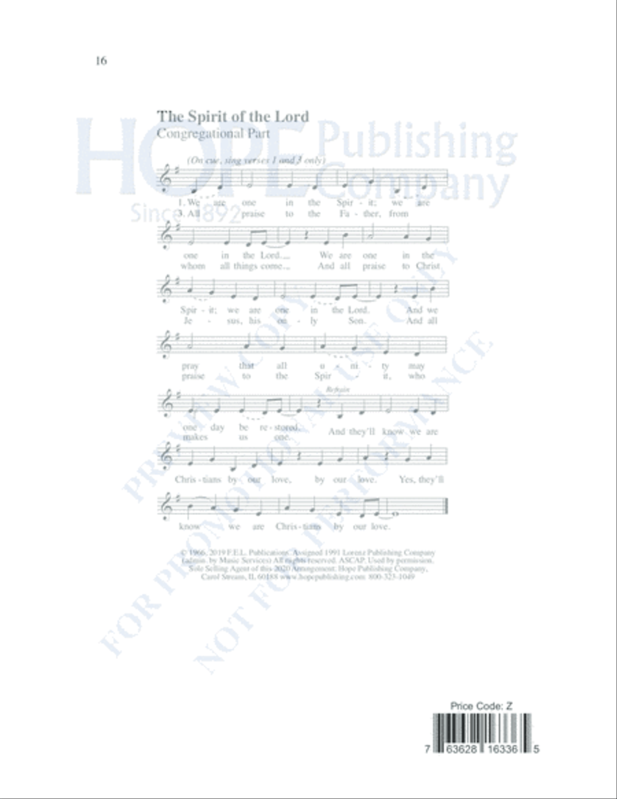 The Spirit of the Lord 4-Part scores gallery preview page 17