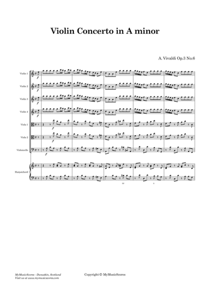 Vivaldi Violin Concerto Op. 3 No. 6 for Violin and String Orchestra image number null