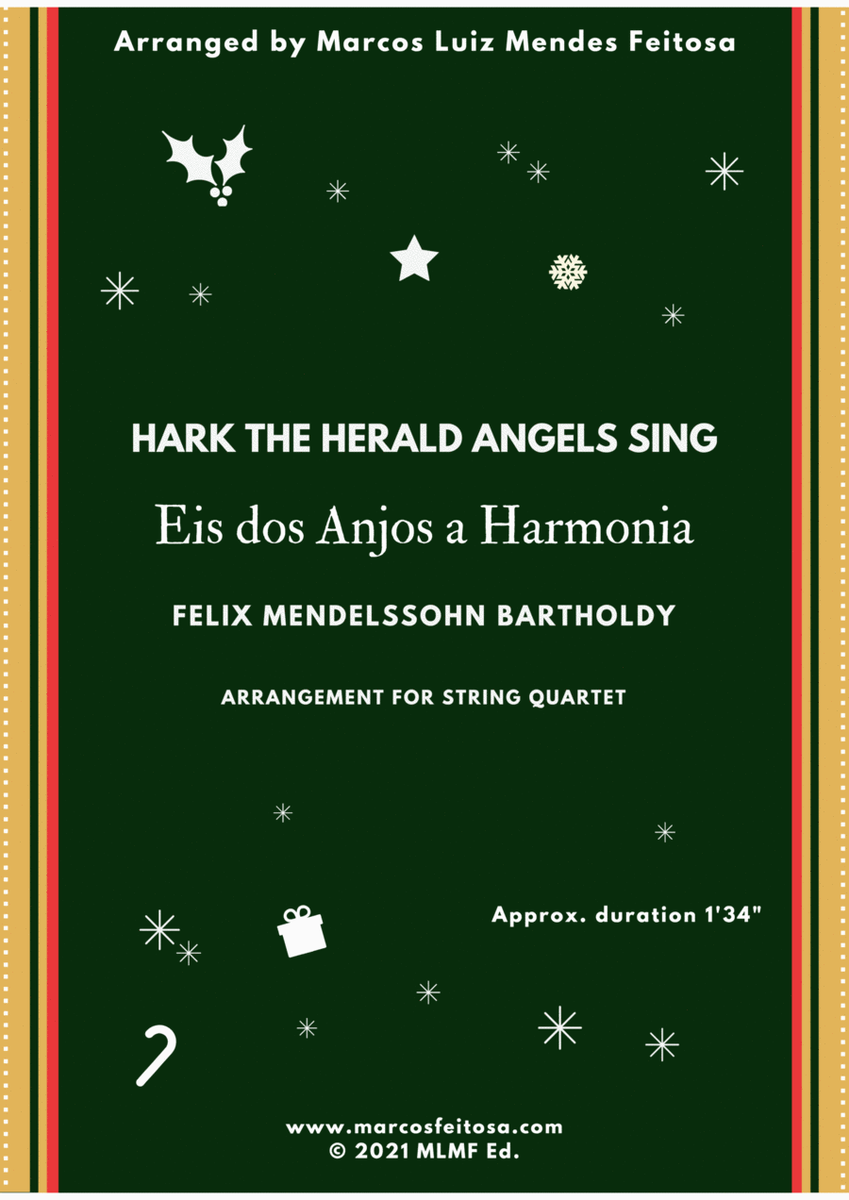 Hark The Herald Angels Sing (Eis dos Anjos a Harmonia) - String Quartet image number null