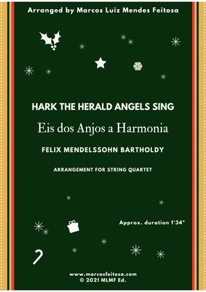 Book cover for Hark The Herald Angels Sing (Eis dos Anjos a Harmonia) - String Quartet