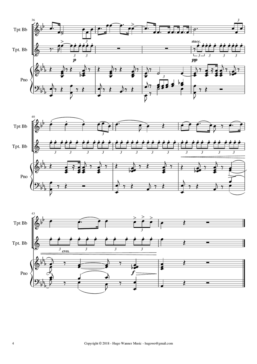 Triumphal March - Aida - Act II - For trumpet in Bb - Original key Triumphal March - Aida - Act II - For trumpet in Bb - Original key B-Flat Trumpet scores gallery preview page 4