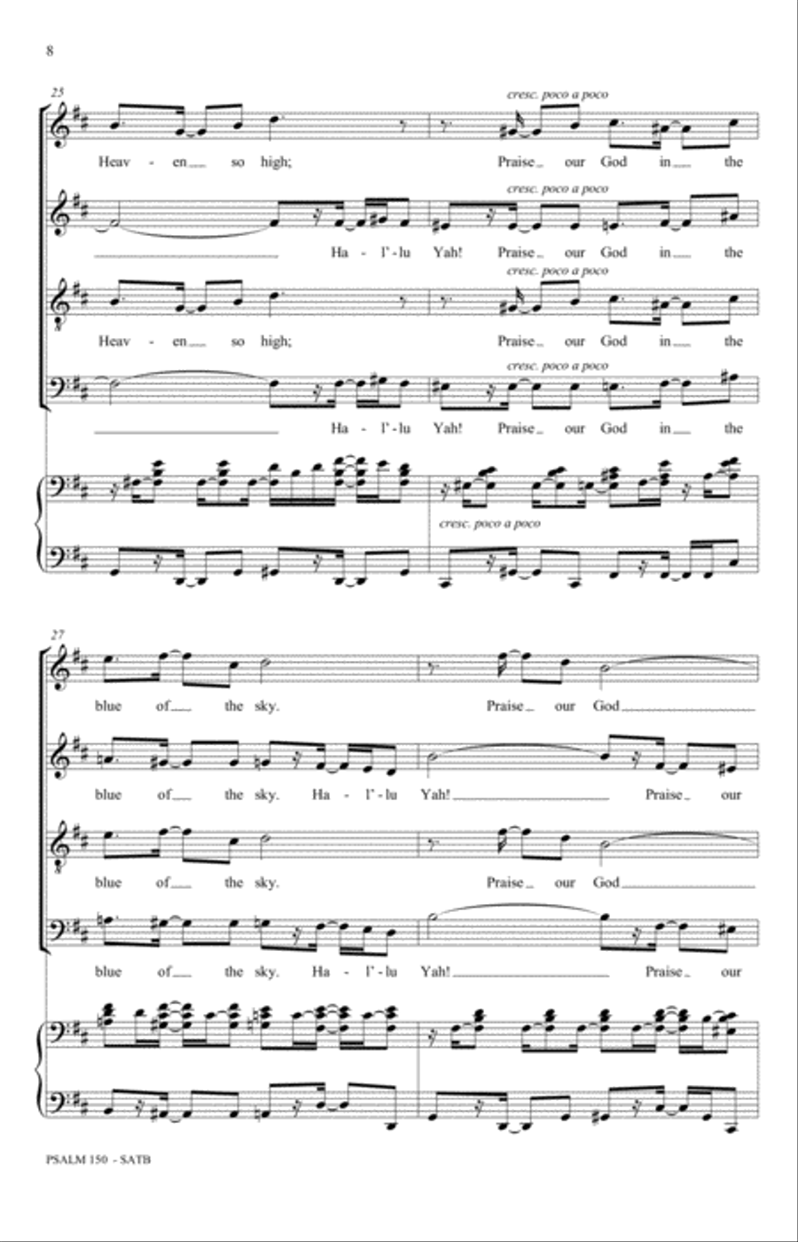 Psalm 150 (Halleluyah) Psalm 150 (Halleluyah) 4-Part scores gallery preview page 6