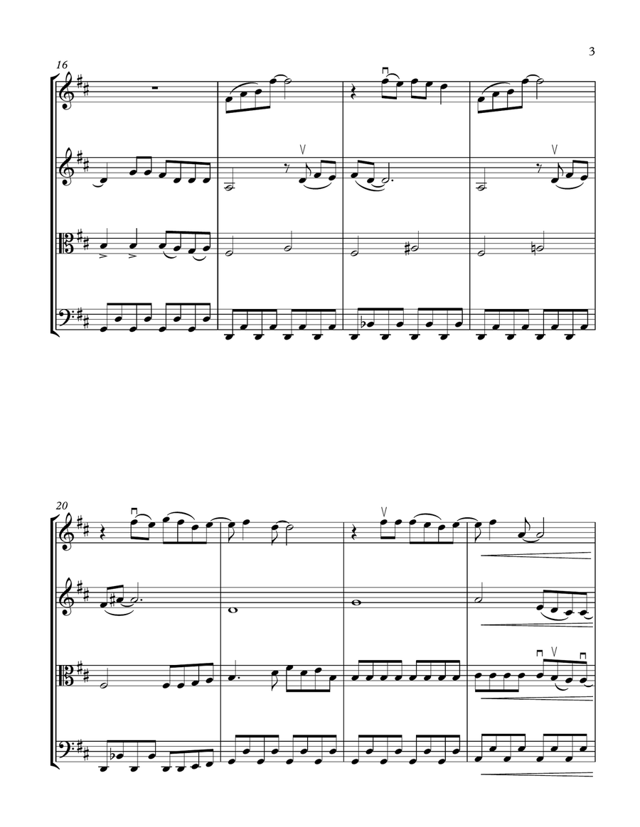 Mamma Mia String Quartet scores gallery preview page 3