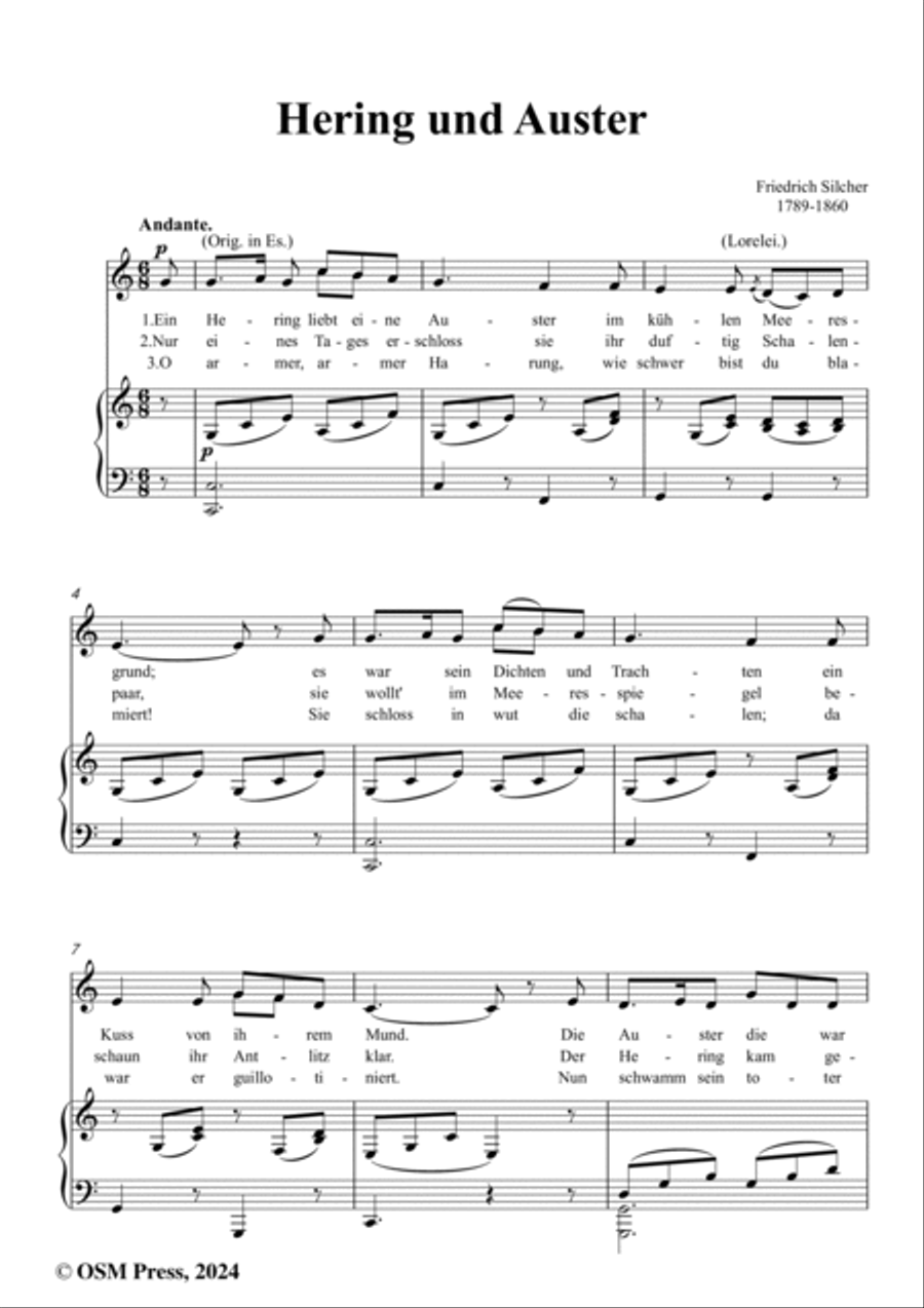 Silcher-Hering und Auster,in C Major Voice scores gallery preview page 2