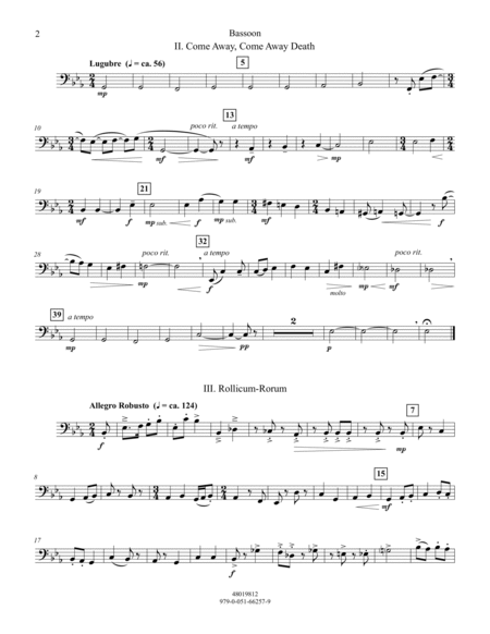 Lyric Suite - Bassoon