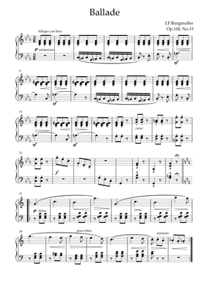 Friedrich Burgmuller - Ballade Op.100, No.15