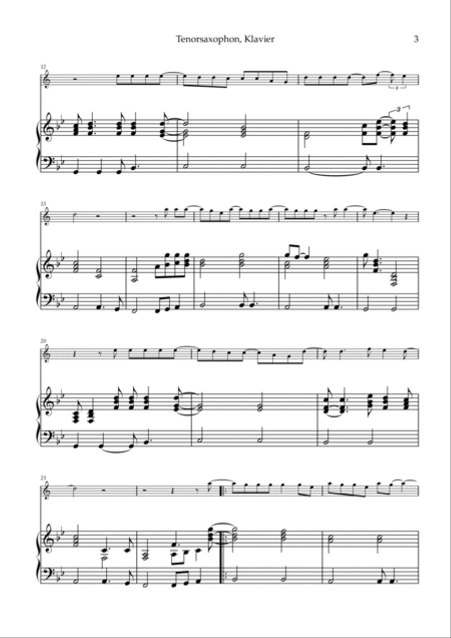 I Drink Wine Tenor Saxophone scores gallery preview page 3