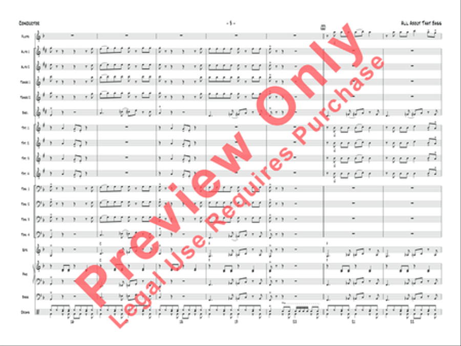 All About That Bass Jazz Ensemble scores gallery preview page 4