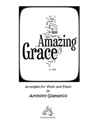 Book cover for Amazing Grace (violin solo and piano) - Score & parts