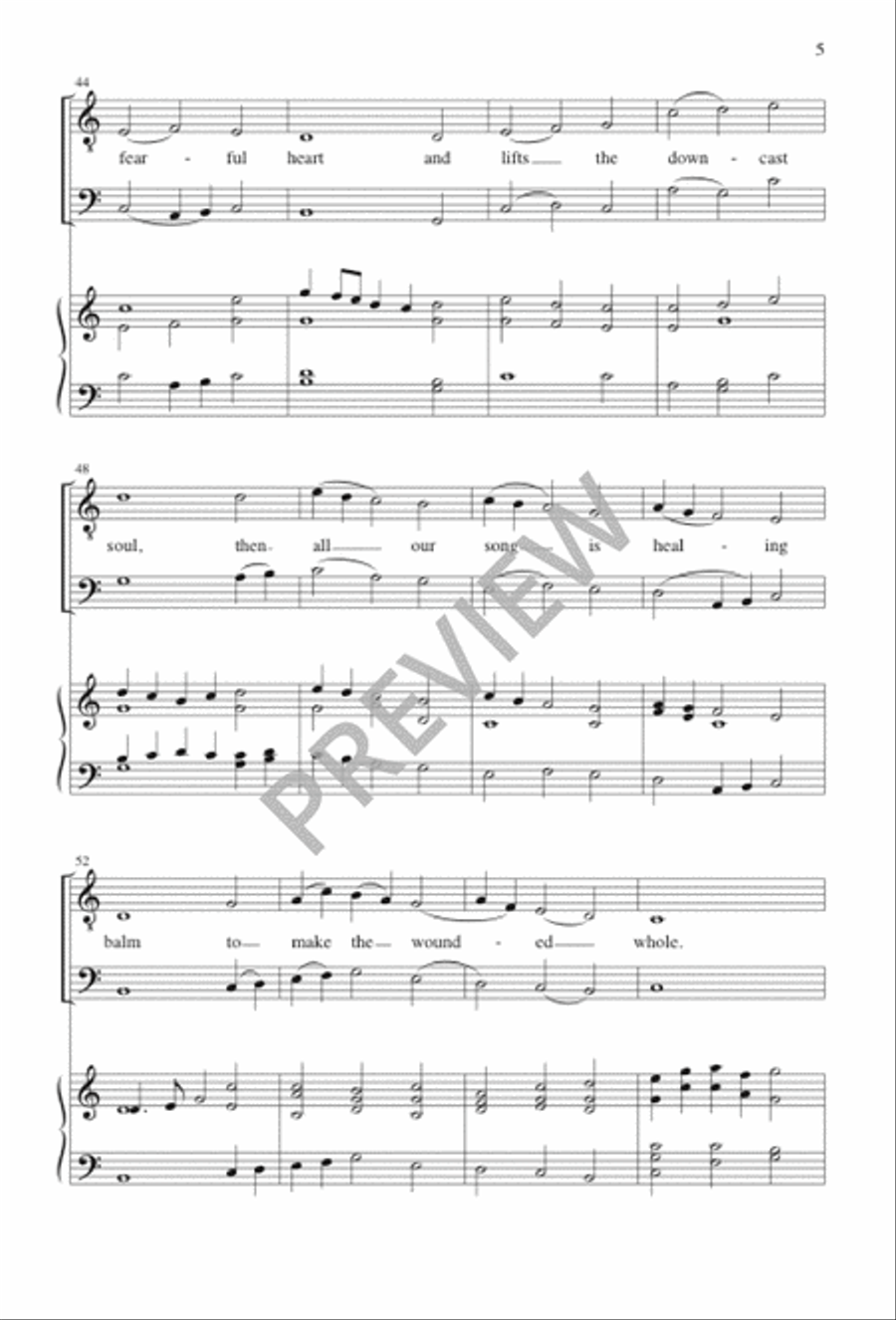 When Music Wakes My Sleeping Heart 4-Part scores gallery preview page 6
