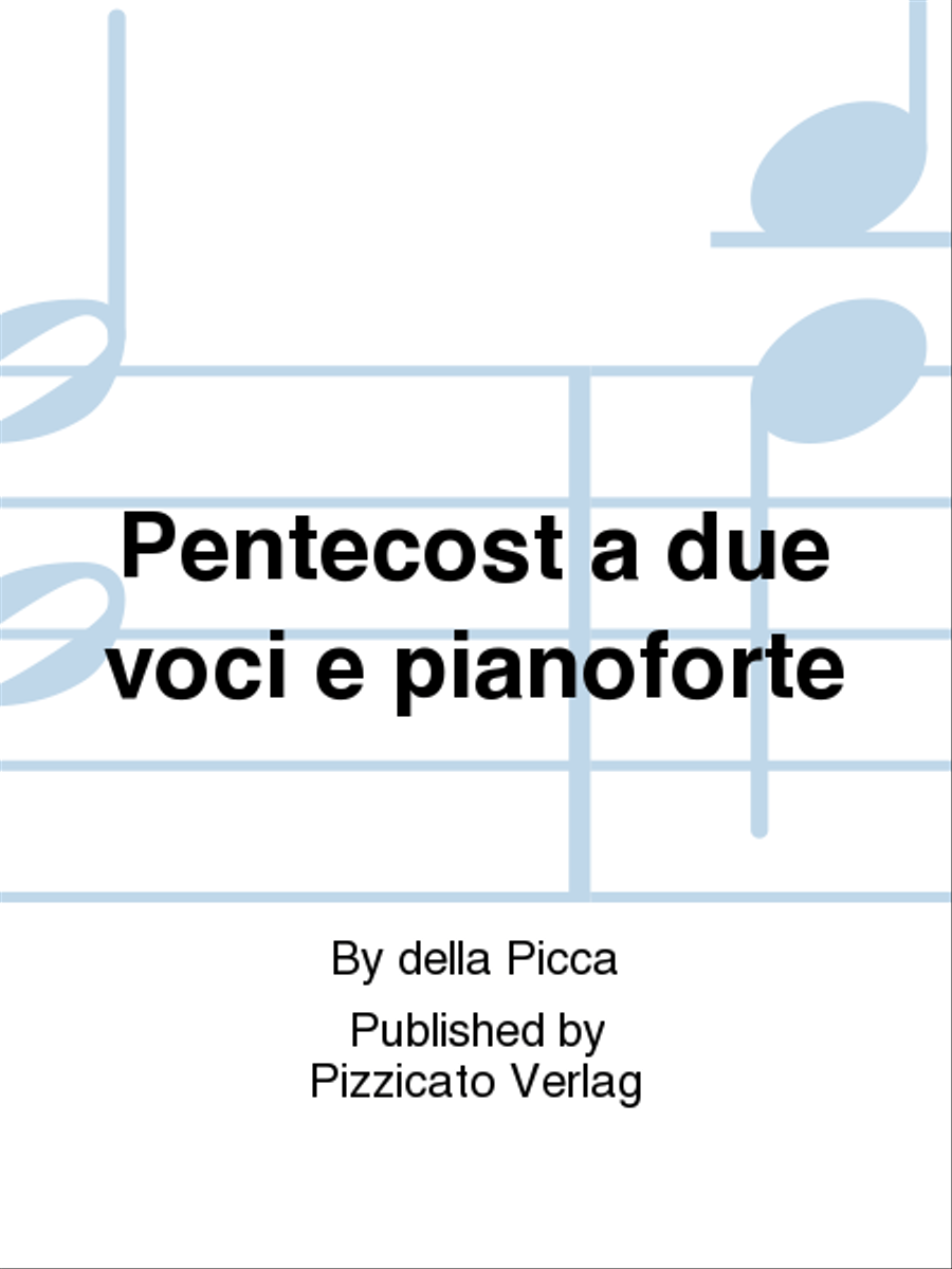 Pentecost a due voci e pianoforte Piano Accompaniment scores gallery preview page 1