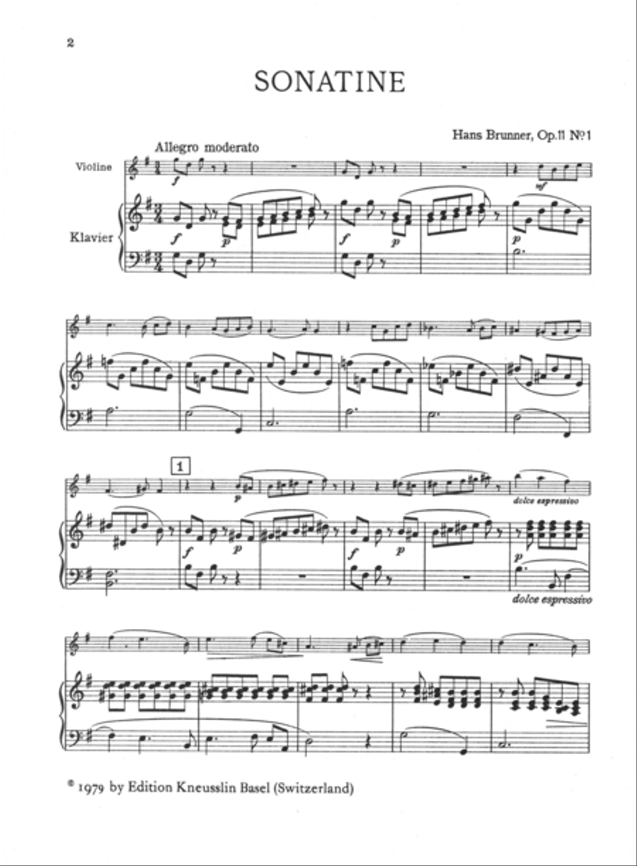 Sonata for violin Sonata for violin Violin Solo scores gallery preview page 2