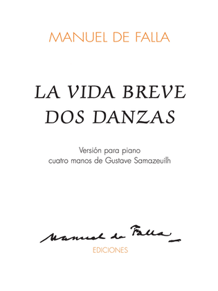 Book cover for La Vida Breve Dos Danzas