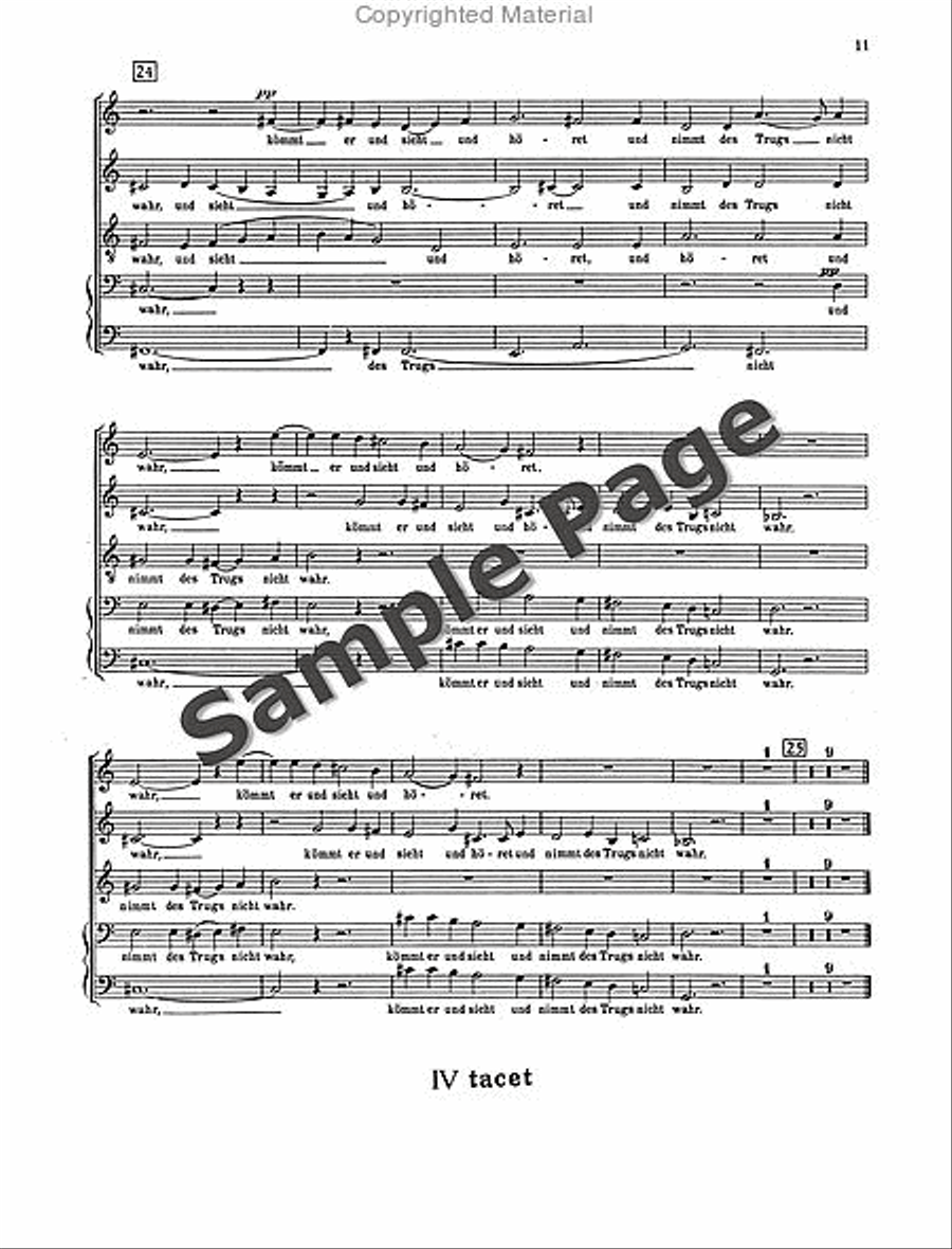 Vom Wesen Und Vergehen Op. 45 4-Part scores gallery preview page 12