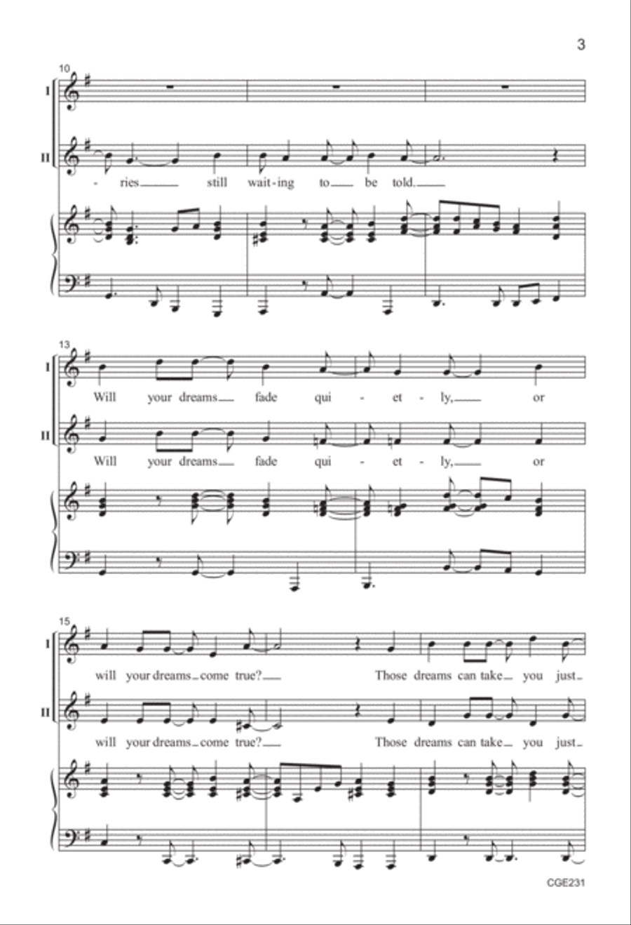 Teach Your Dreams to Fly (Two-part) 2-Part scores gallery preview page 3