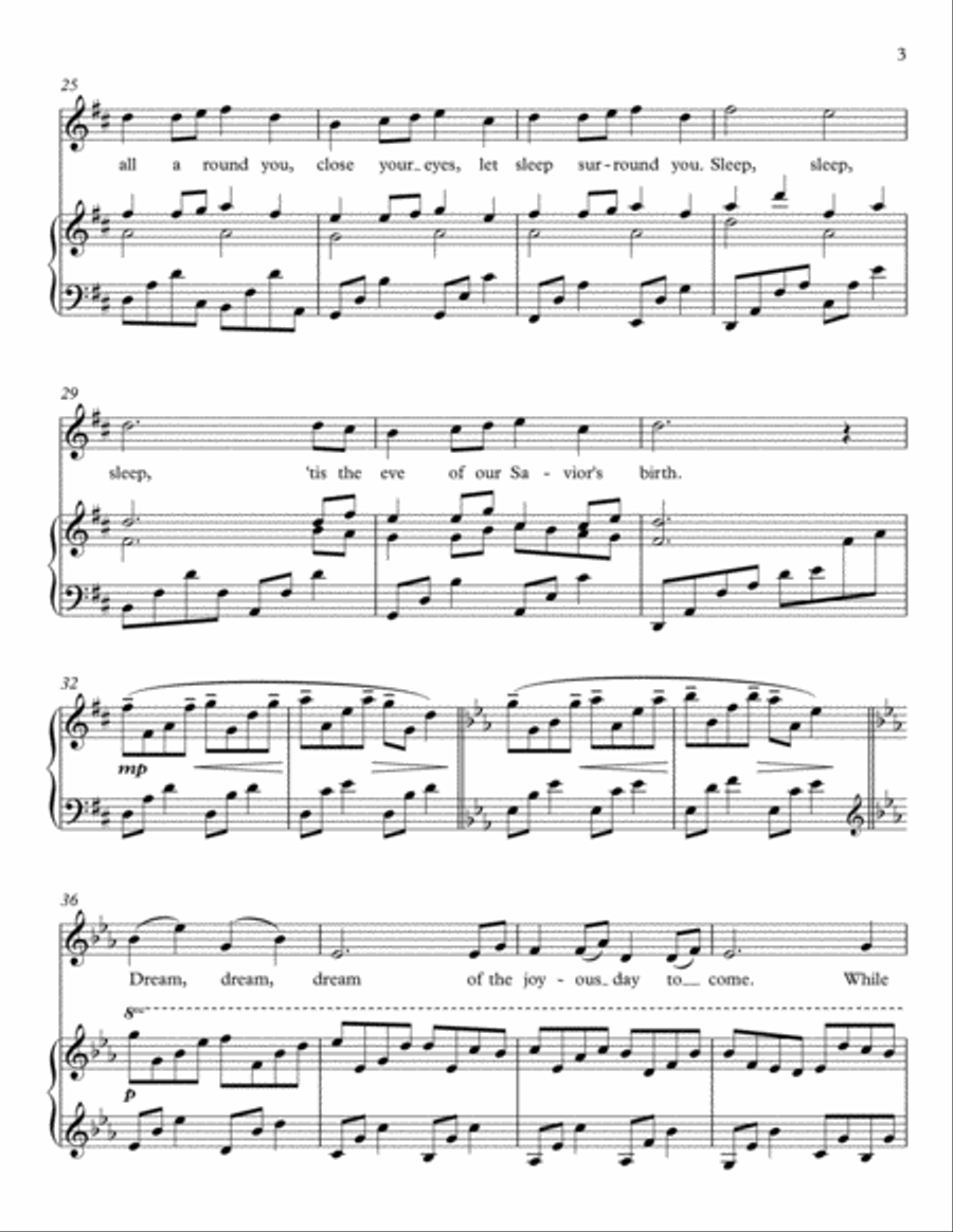 Still, Still, Still (Austrian Carol) Voice scores gallery preview page 3