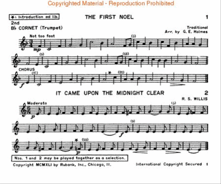 Christmas Carols for Band or Brass Choir Concert Band scores gallery preview page 2