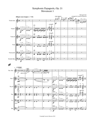 Book cover for Lalo - Symphonie Espagnole, 1st Movement - Solo Violin and String Orchestra