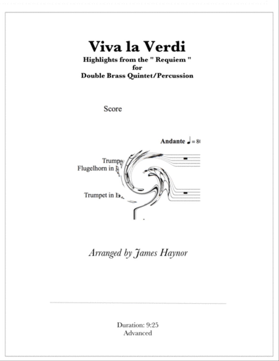 Viva la Verdi - Highlights of the Requiem Small Ensemble scores gallery preview page 1