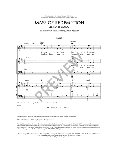 Mass of Redemption - Choral Edition