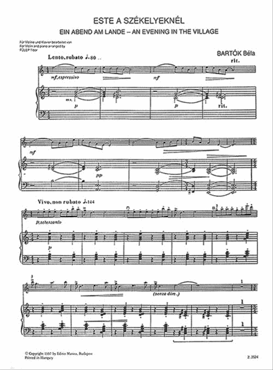 Evening in the Village Violin Solo scores gallery preview page 2