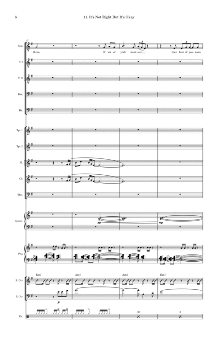 It's Not Right But It's Okay Large Ensemble scores gallery preview page 6